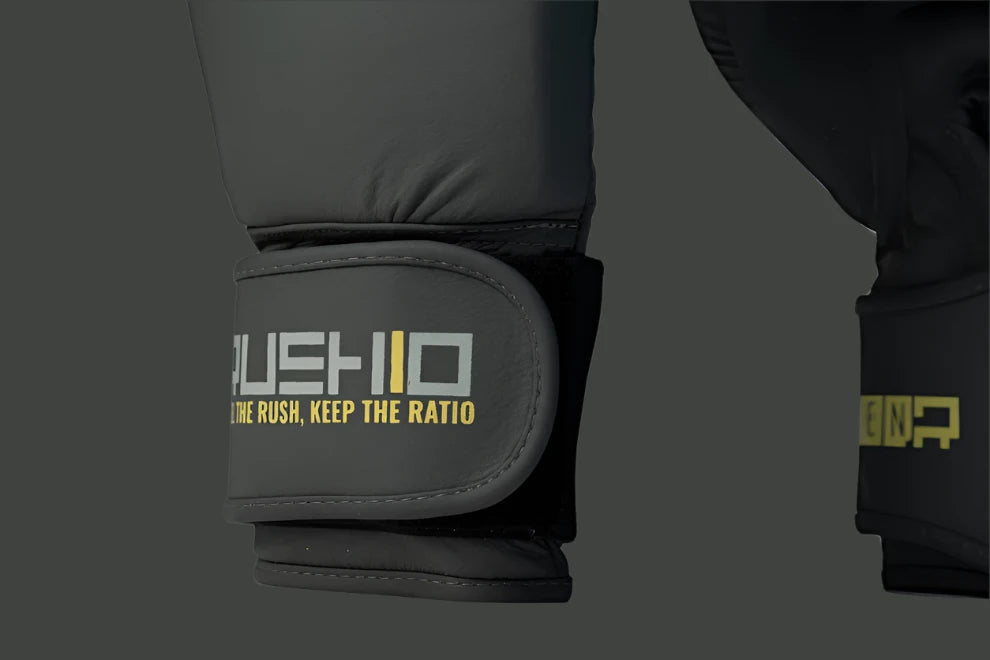 Solid Gray RUSHIO boxing Gloves