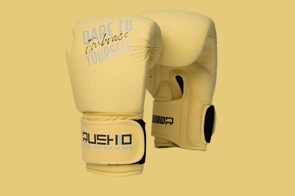 Energizing Yellow RUSHIO boxing Gloves