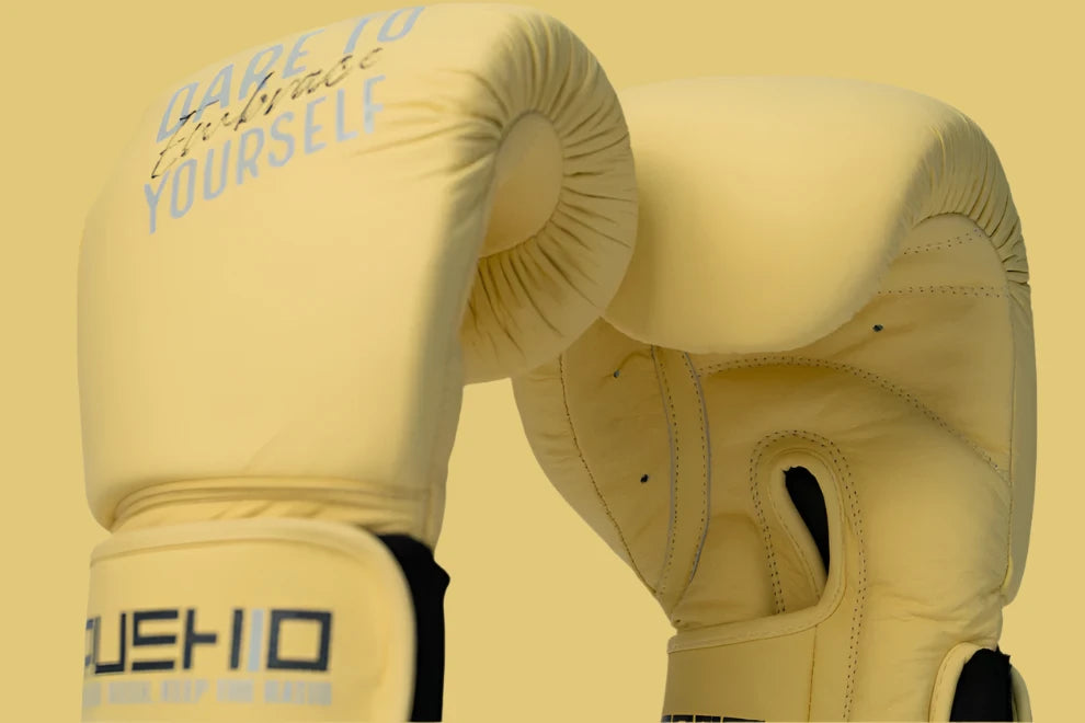 Energizing Yellow RUSHIO boxing Gloves