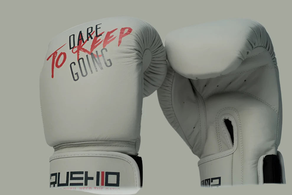 Robust Beige RUSHIO boxing Gloves